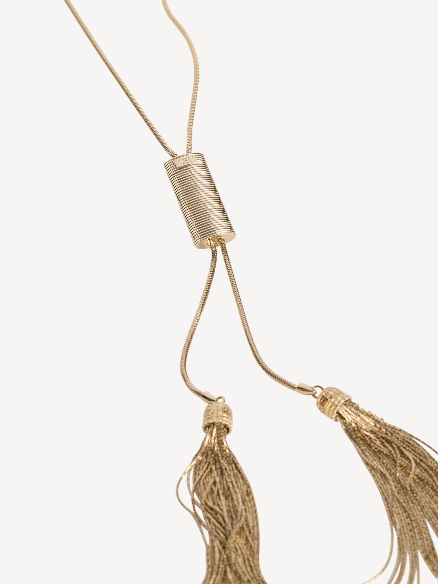 Collana lunga a nappina in ottone