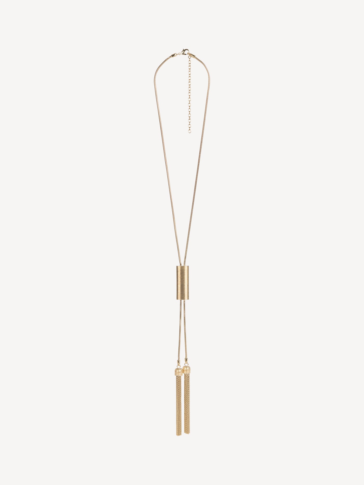 Collana lunga a nappina in ottone