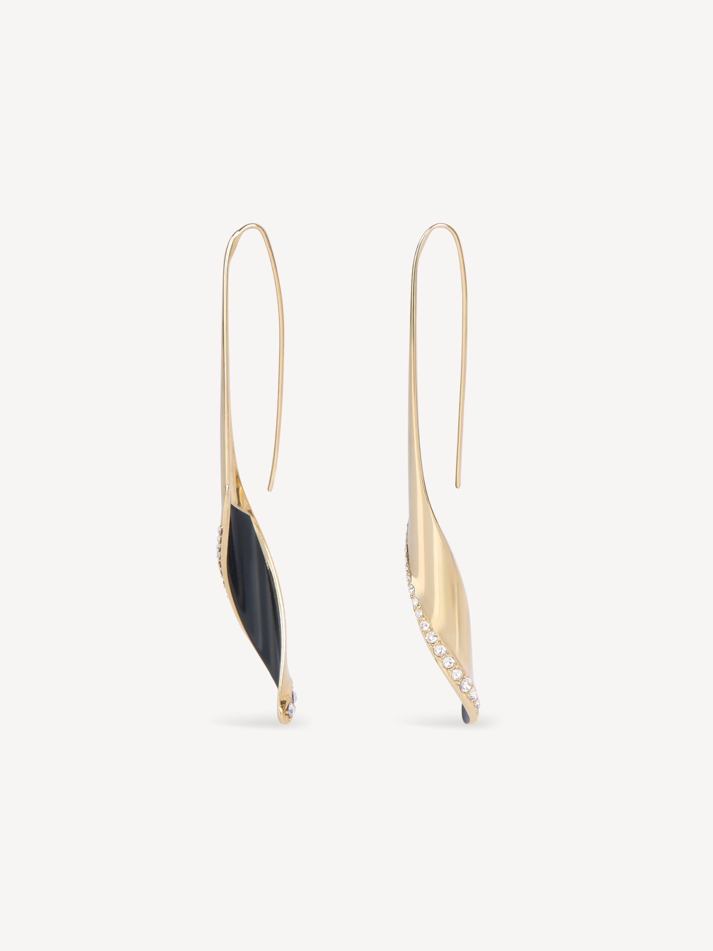 Organic Twist earrings in lacquered brass