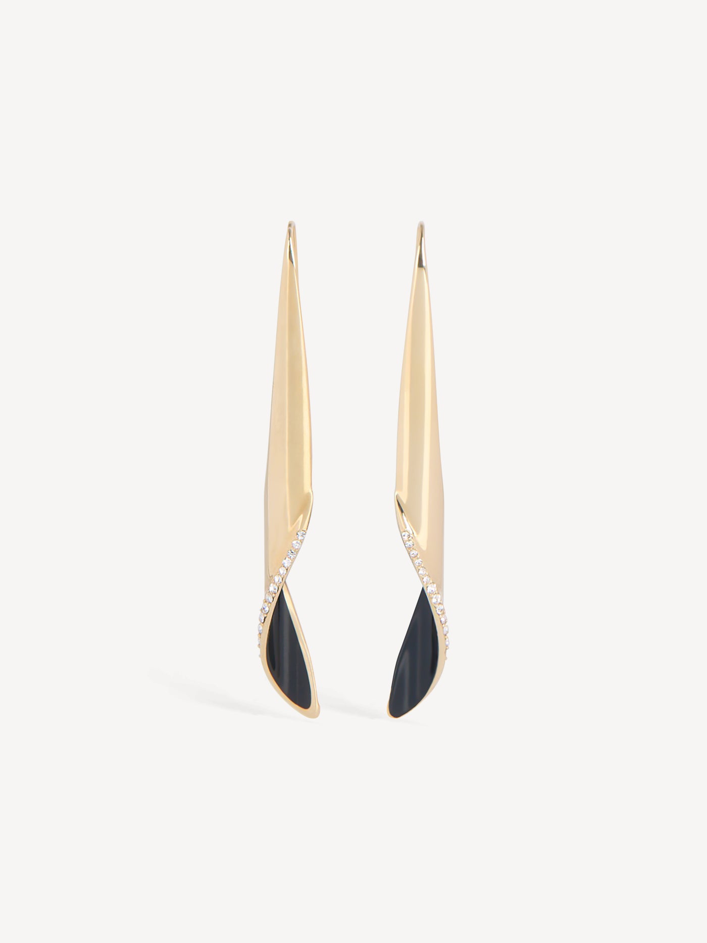 Organic Twist earrings in lacquered brass