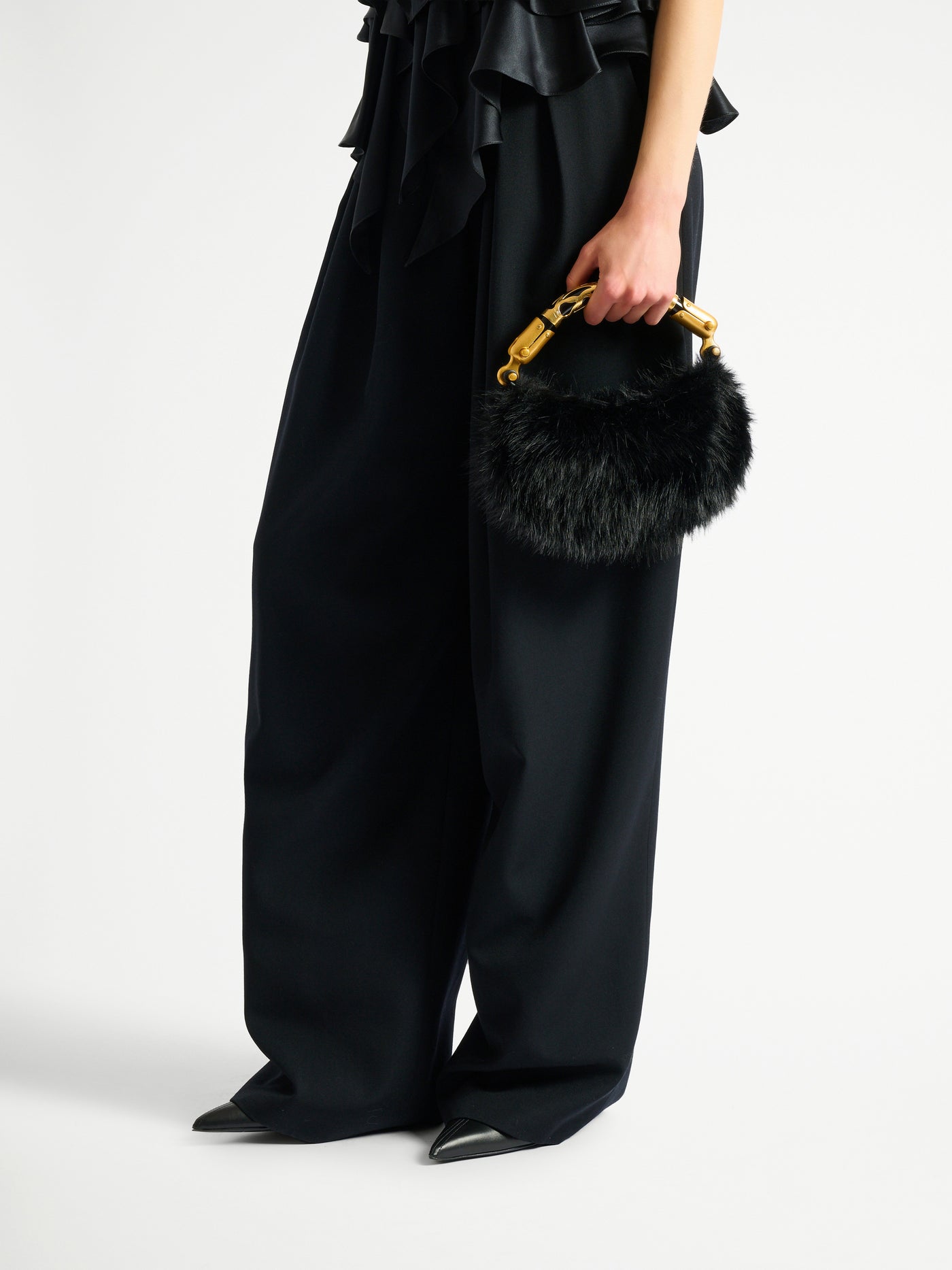 Sac Ebene Mini en fausse fourrure