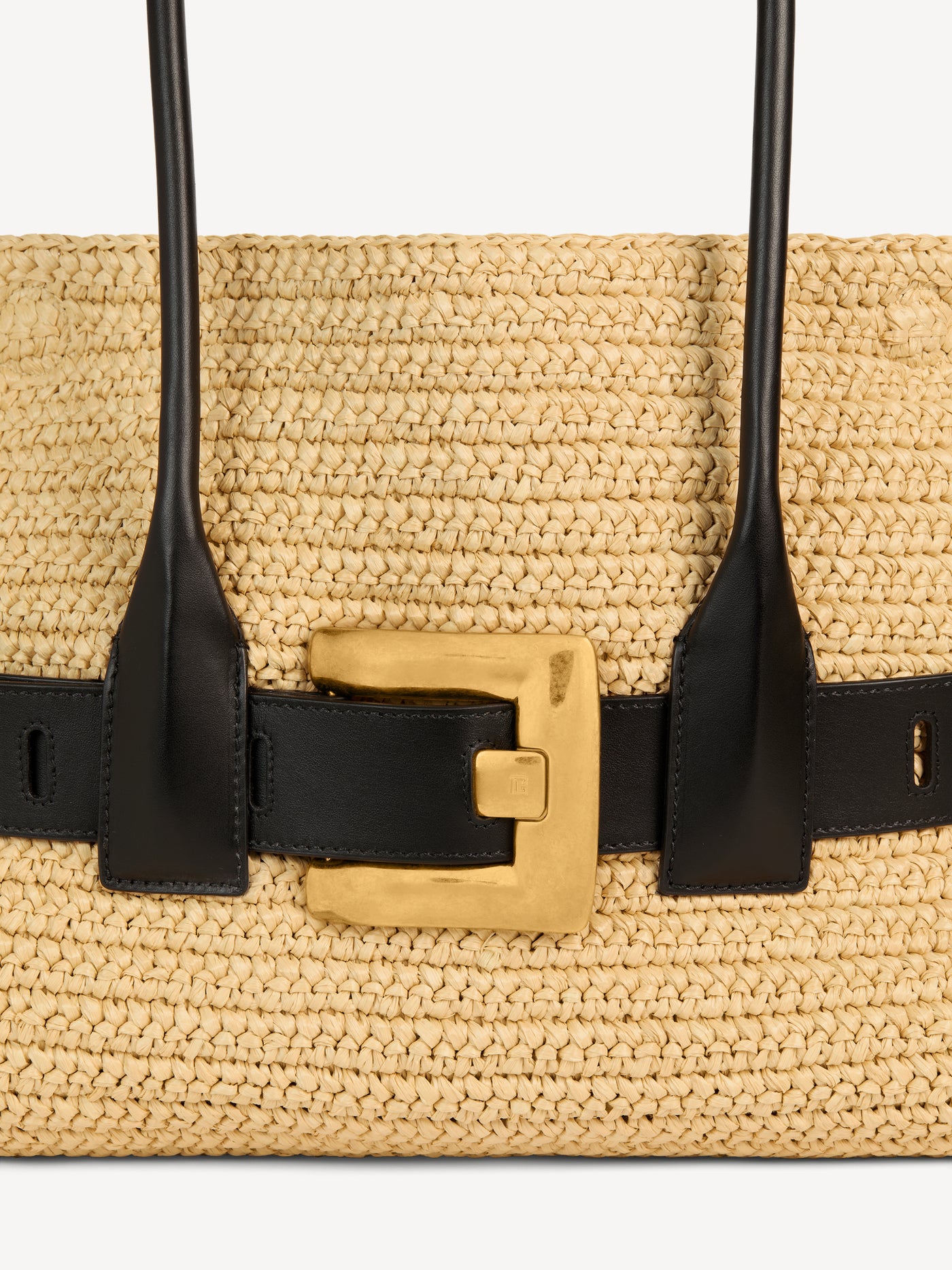 Borsa Anthem grande all’uncinetto e in pelle liscia
