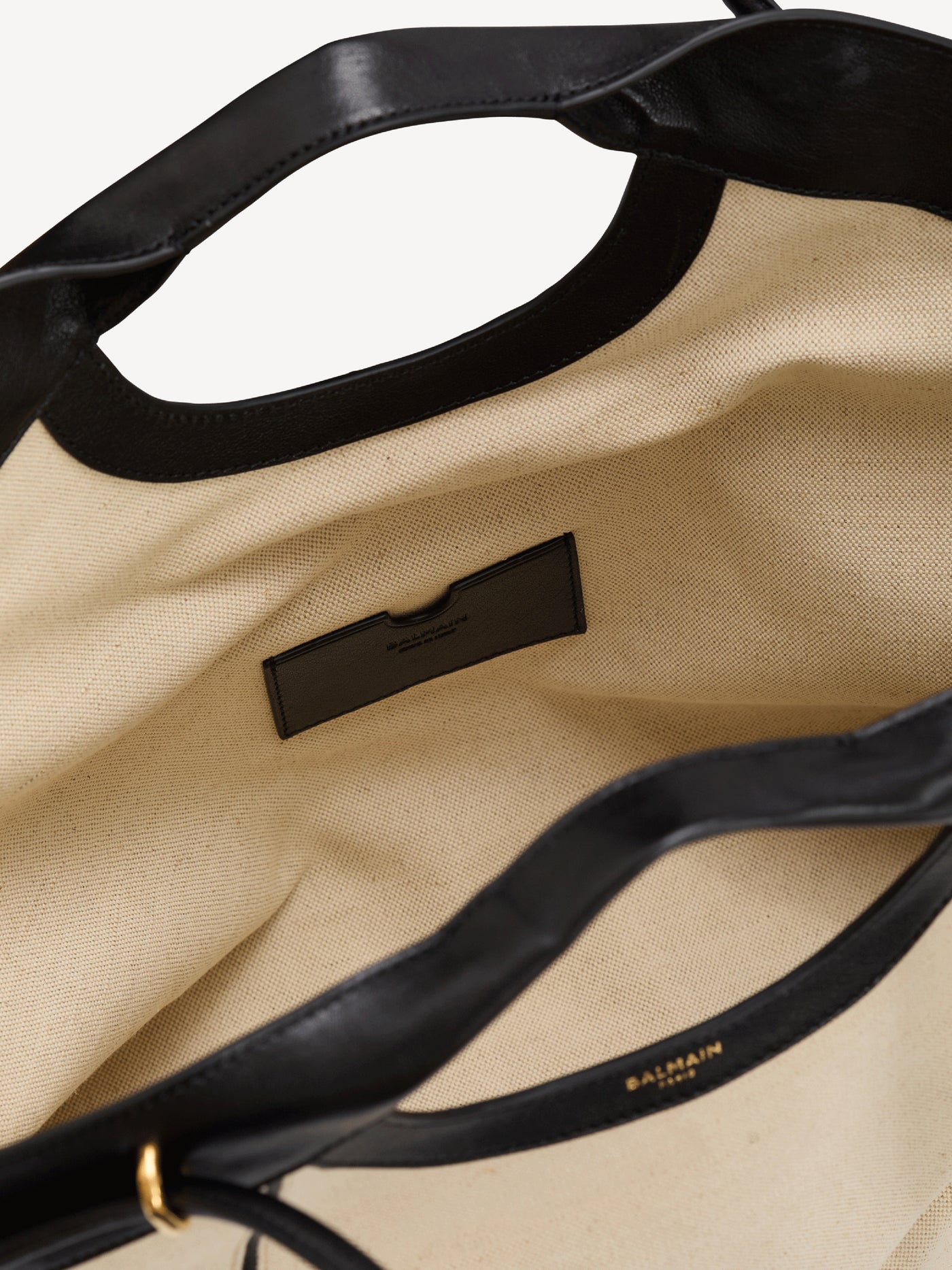 Großer Shopper aus Canvas und Glattleder