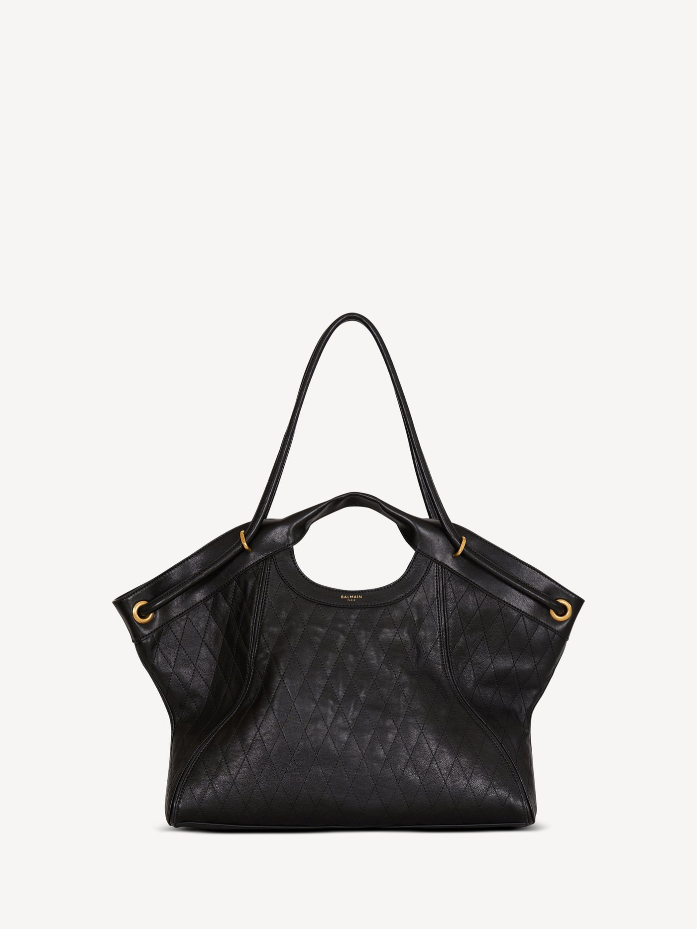 Großer Shopper aus gestepptem Leder