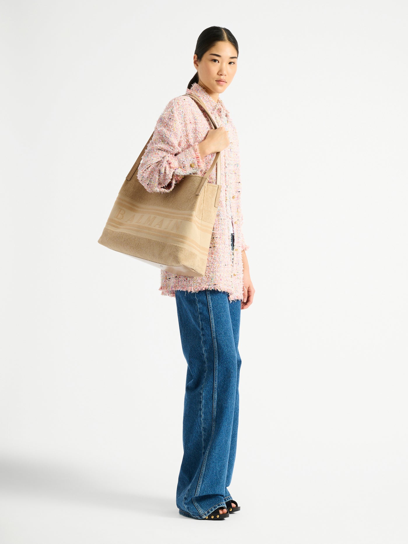 Mittelgroßer Release Shopper aus Baumwollfrottee