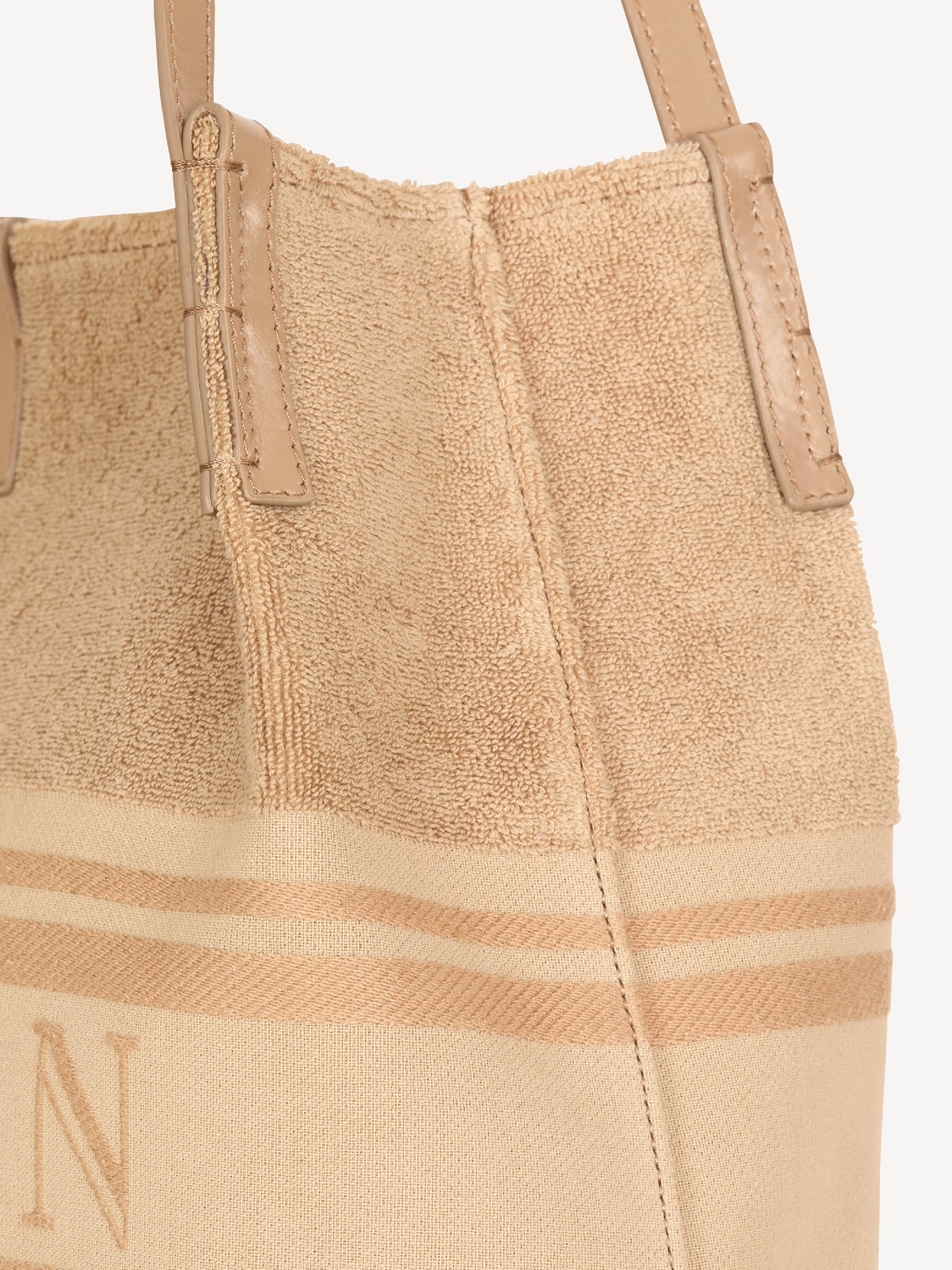 Borsa shopper Release media in cotone bouclé
