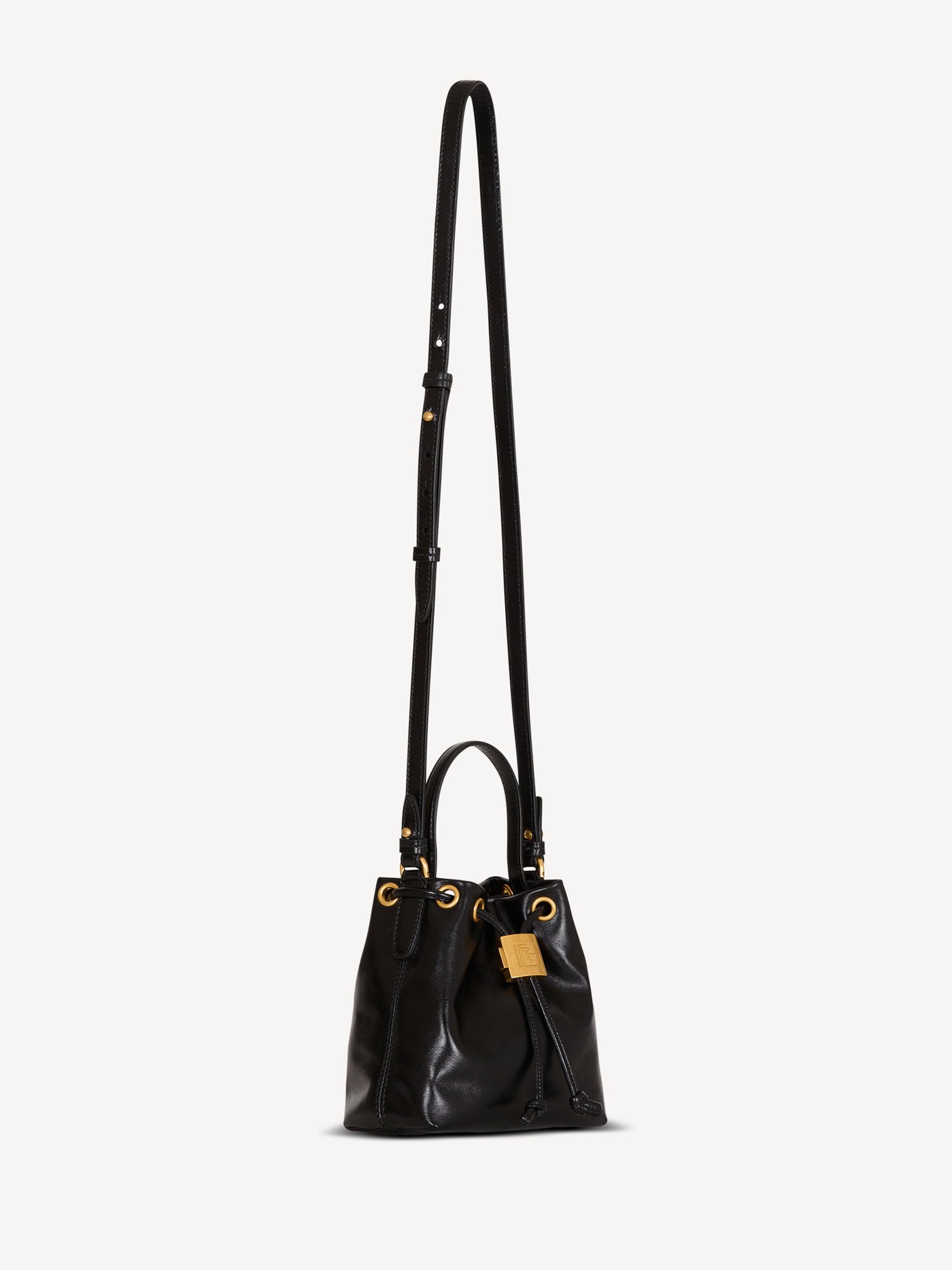 Mini Pulse Bucket Tasche aus Glattleder