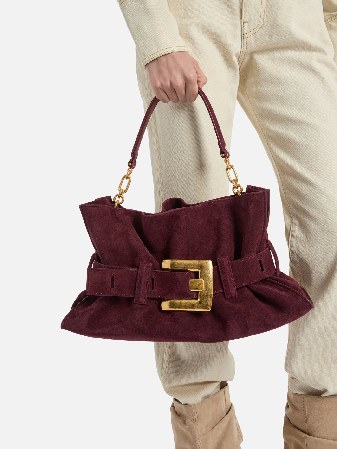 Medium Anthem suede leather bag