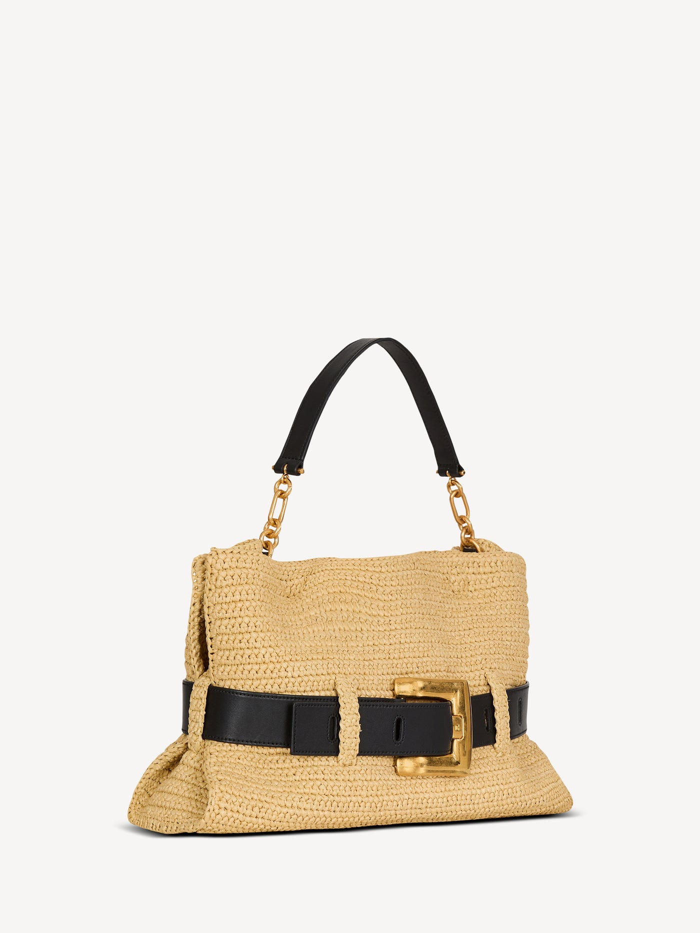 Sac Anthem Medium en crochet et cuir lisse