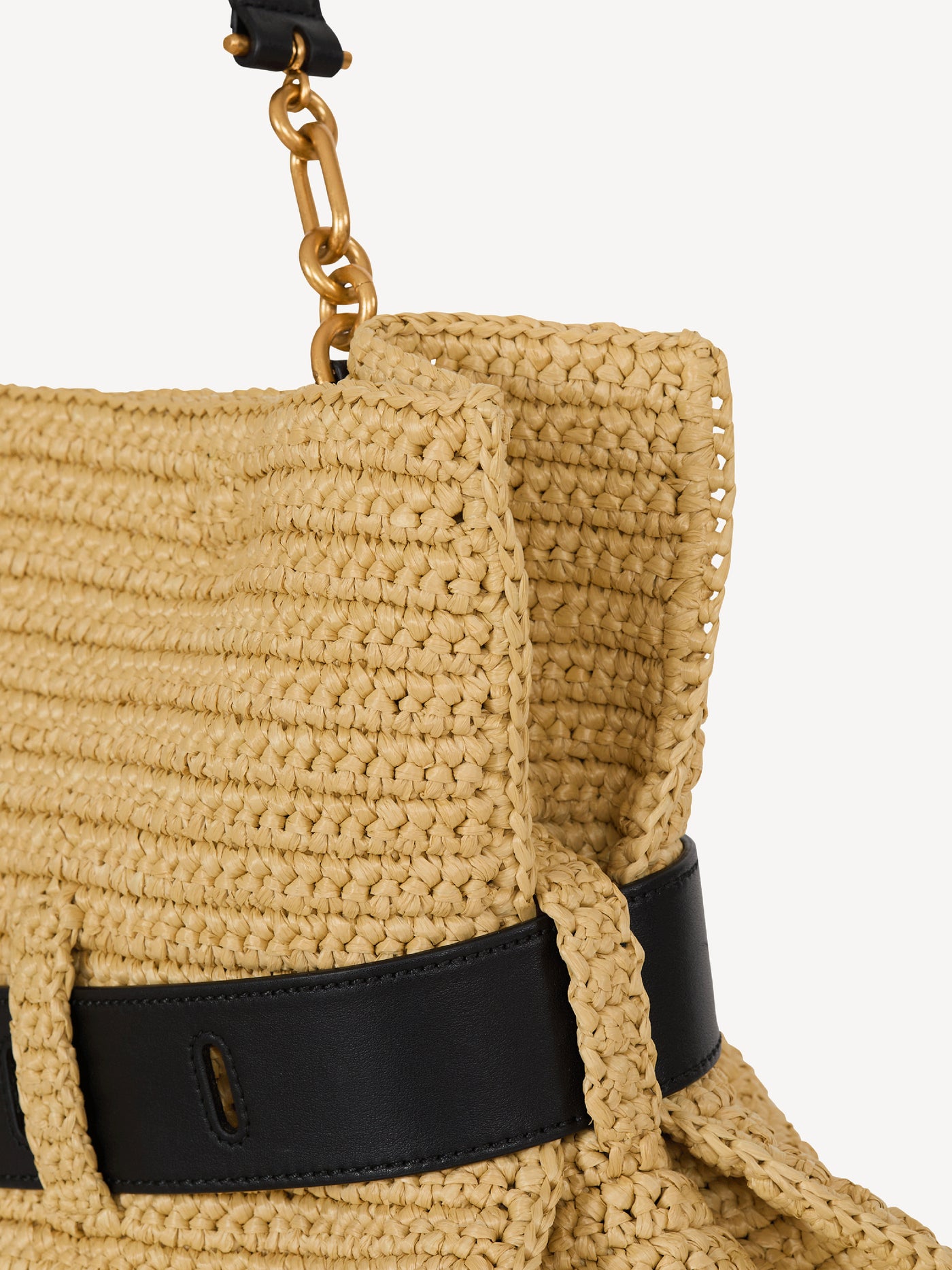 Sac Anthem Medium en crochet et cuir lisse