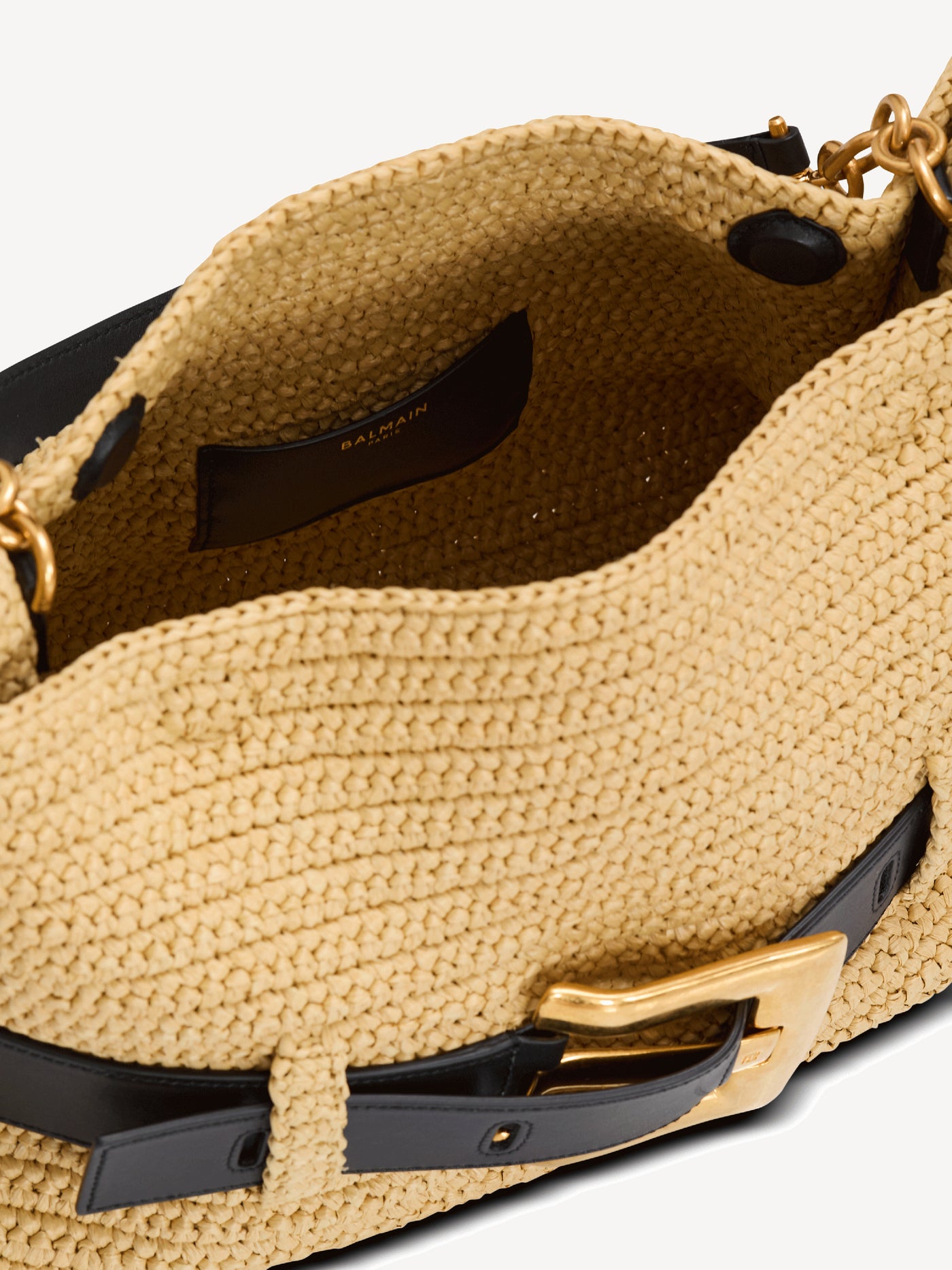 Sac Anthem Medium en crochet et cuir lisse