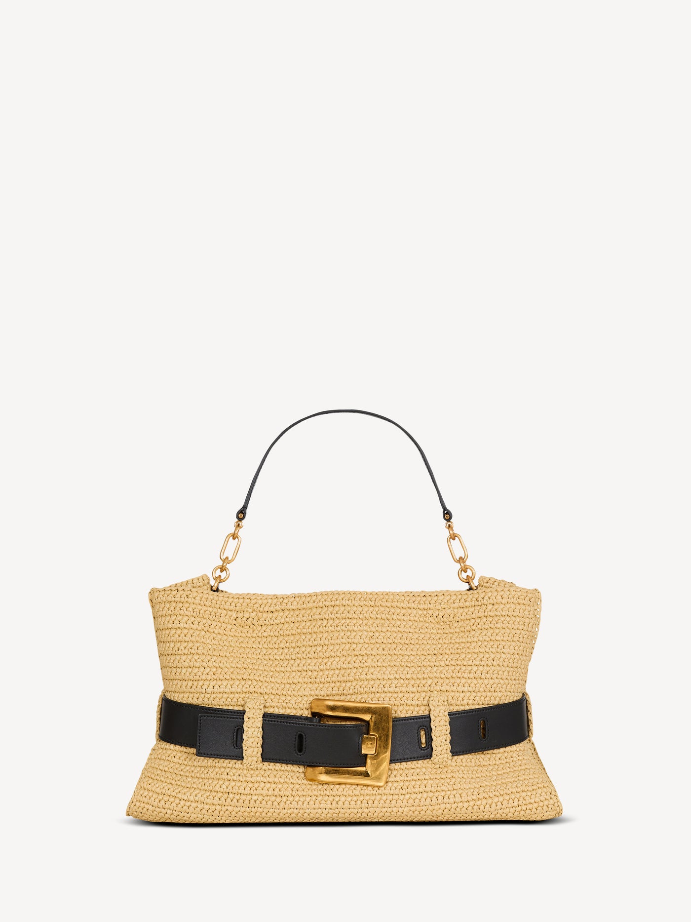 Medium Anthem bag in smooth leather and crochet