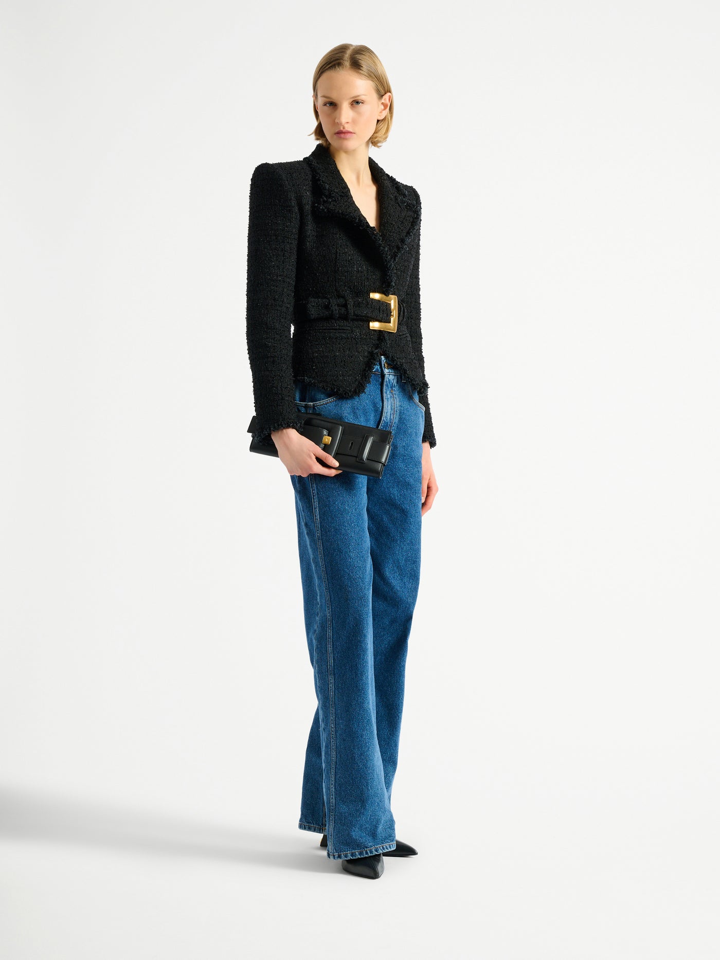 Anthem smooth leather clutch