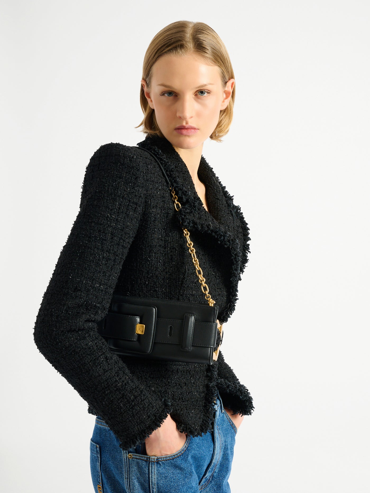 Anthem smooth leather clutch