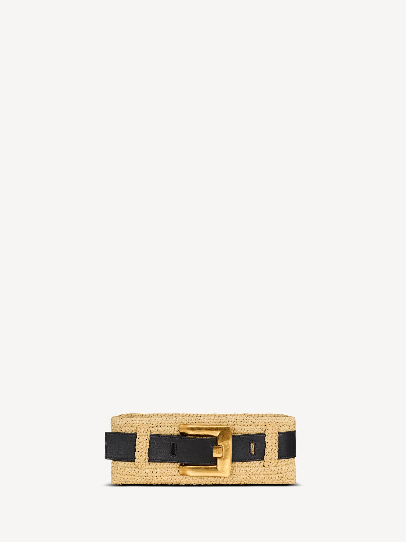 Pochette Anthem en crochet et cuir lisse