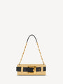 Pochette Anthem en crochet et cuir lisse