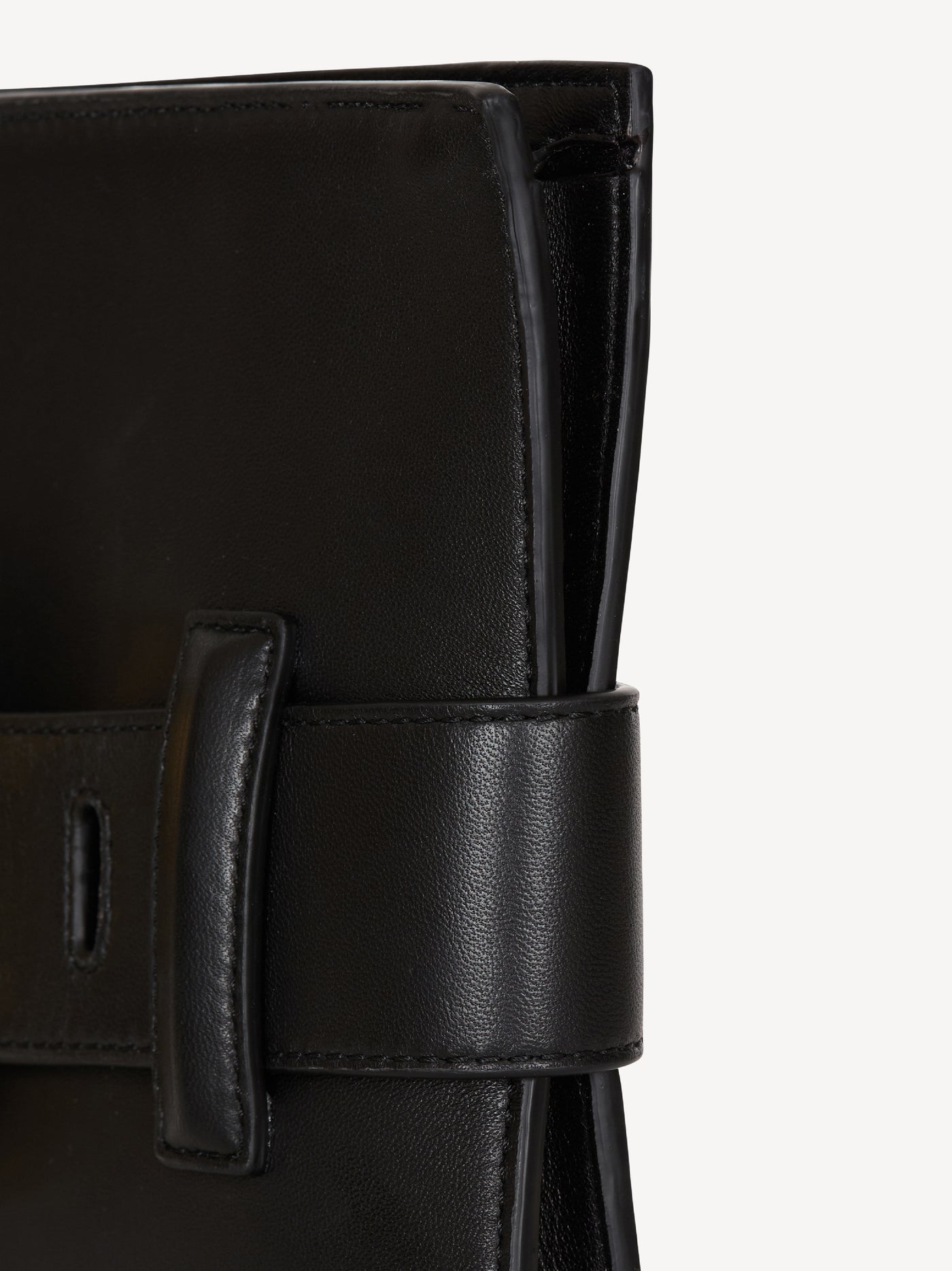 Pochette Anthem en cuir lisse