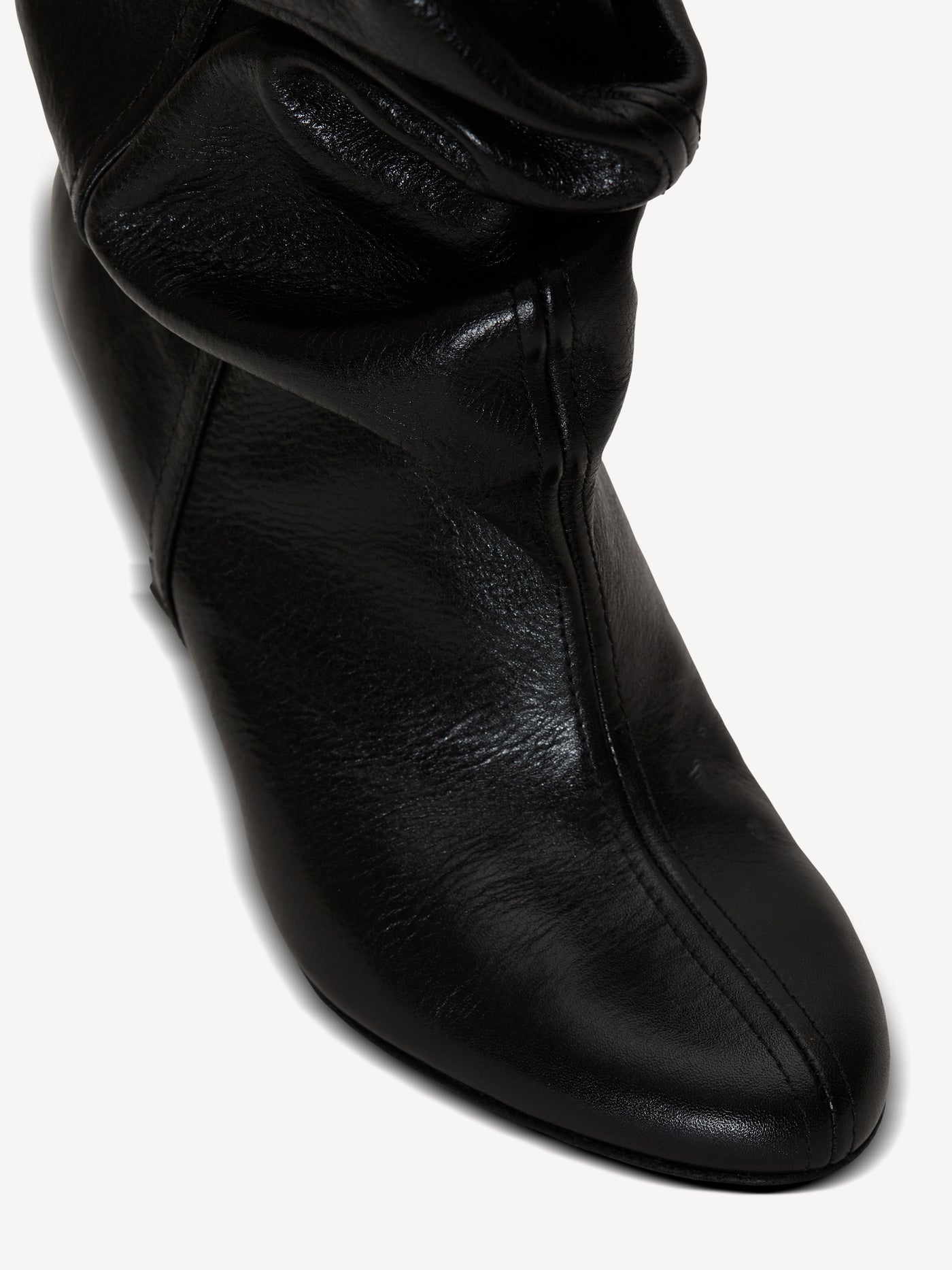 Stivaletti “No Wedge” in pelle testurizzata