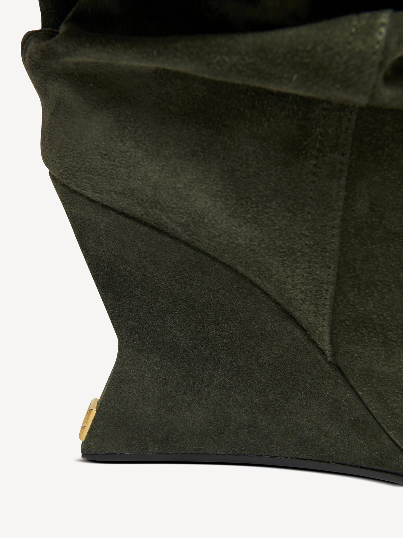 Cuissardes con zeppa in pelle scamosciata