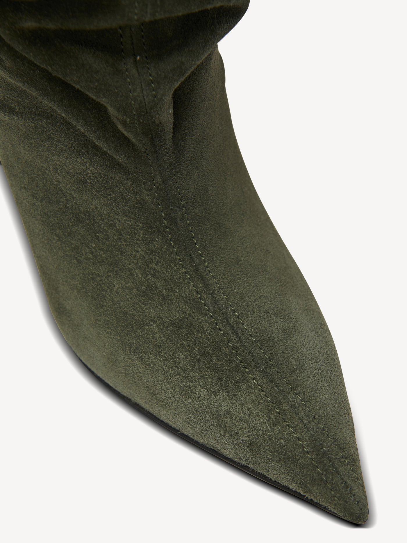 Cuissardes con zeppa in pelle scamosciata