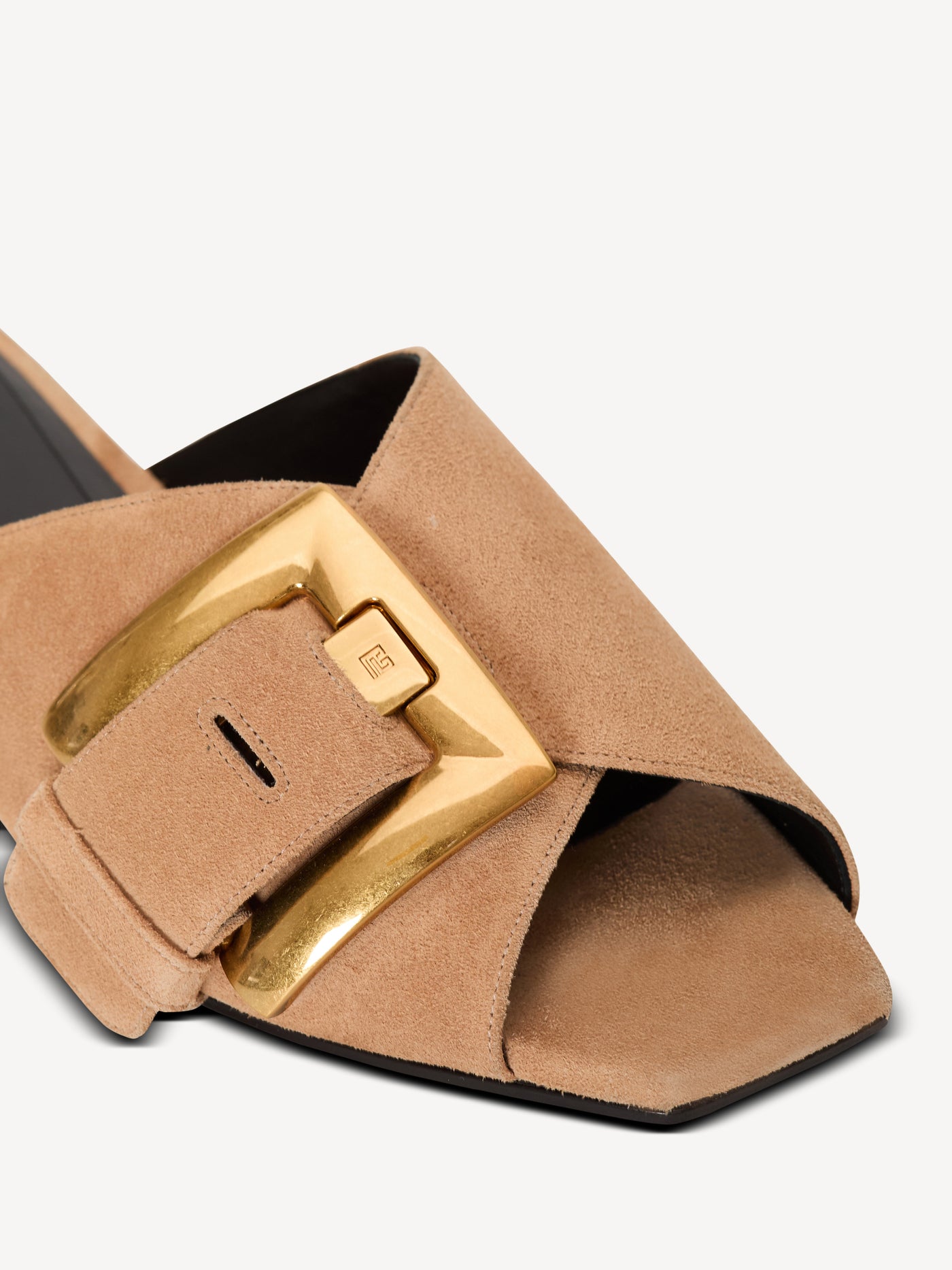 Flat suede leather Anthem mules