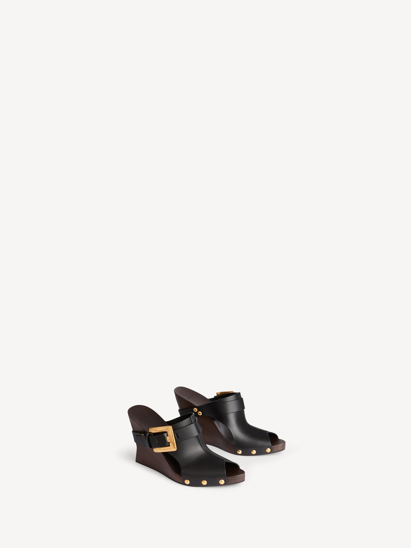 Mules Anthem Wedge en cuir lisse