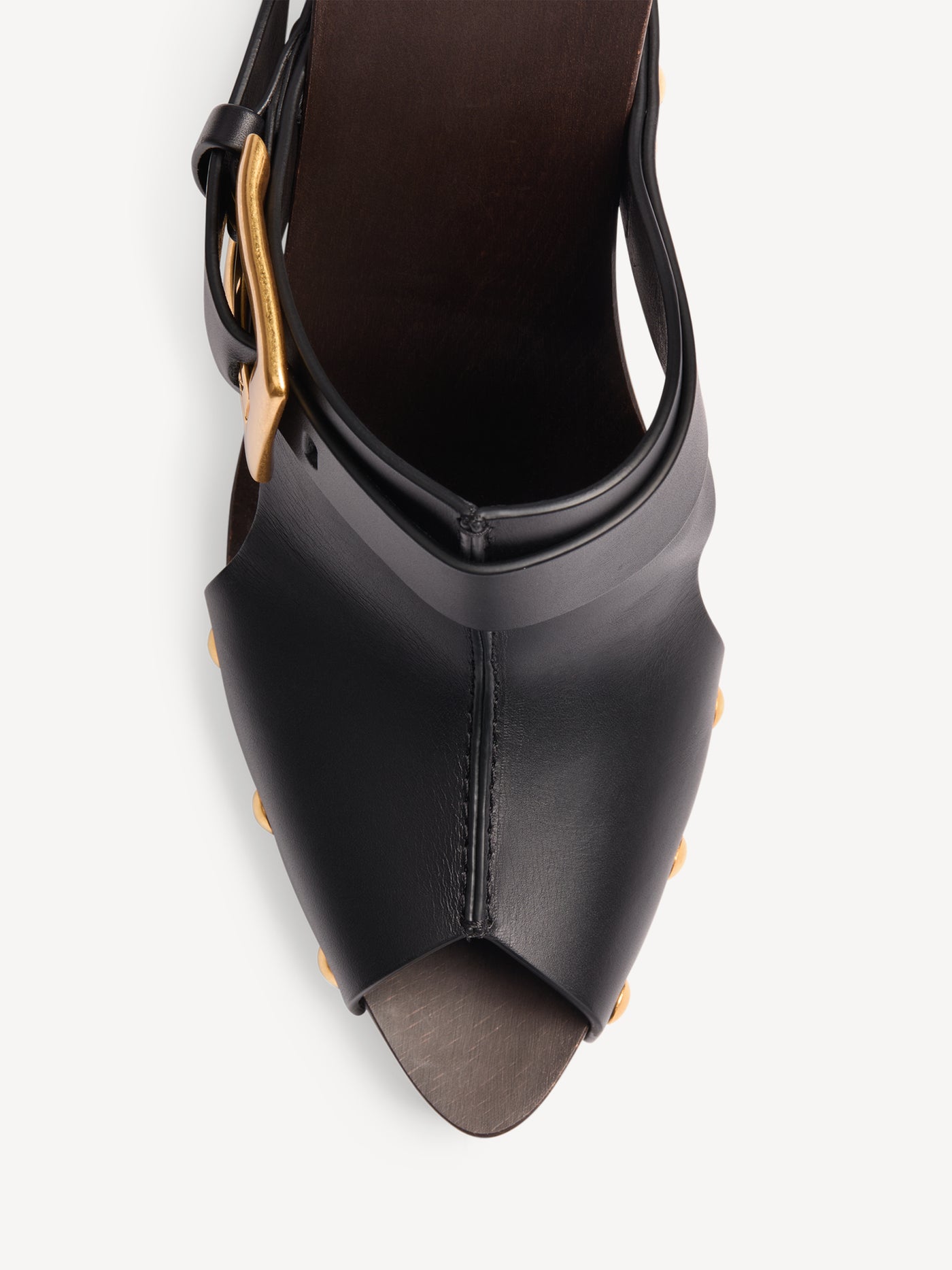 Mules Anthem Wedge en cuir lisse