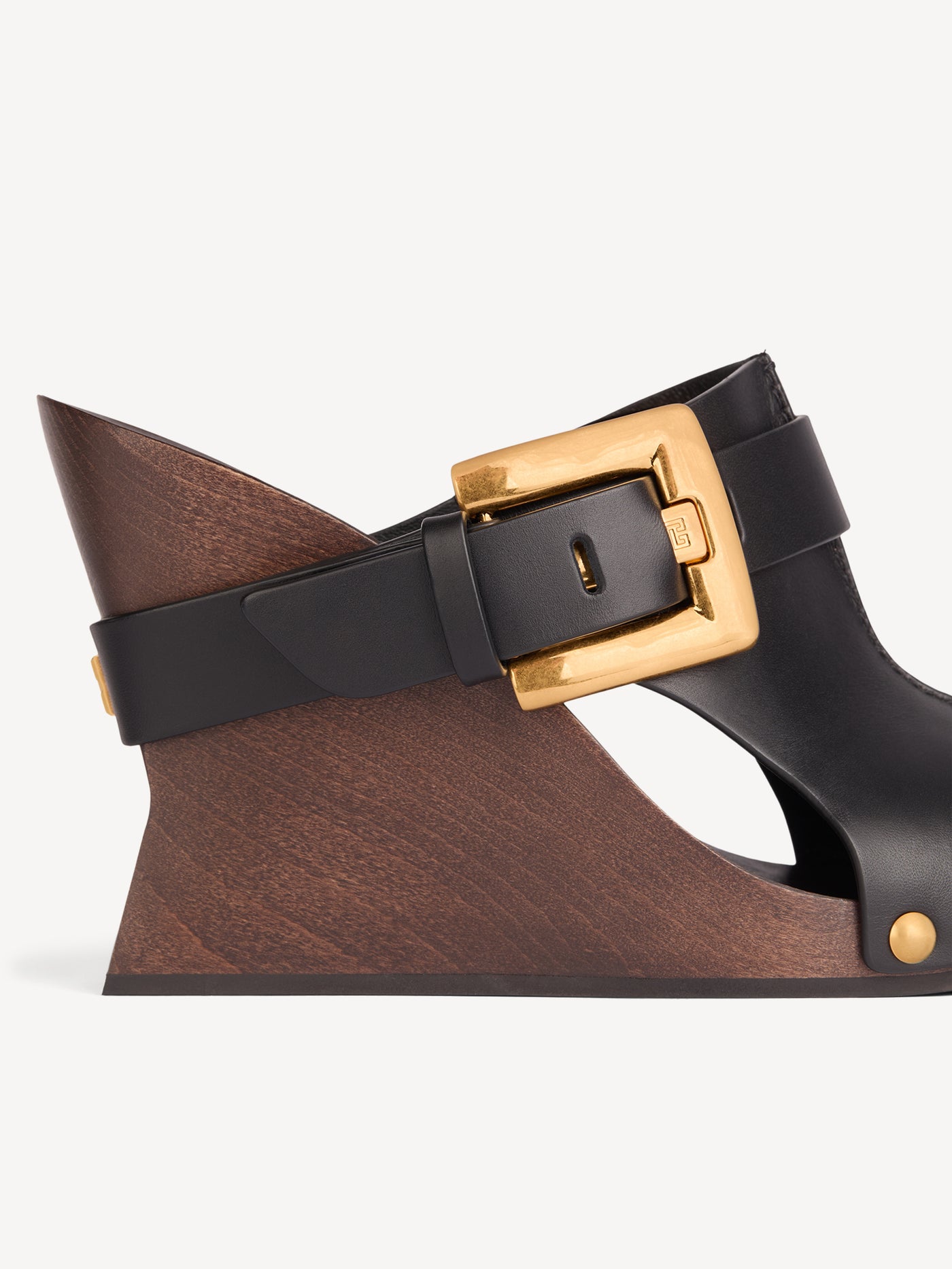 Mules Anthem Wedge en cuir lisse