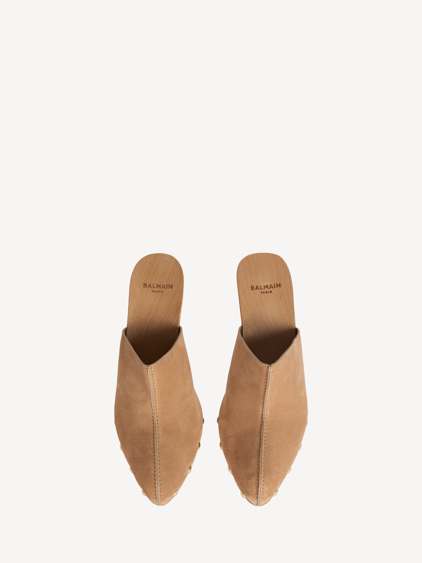 Wedge Clogs aus Holz und Wildleder