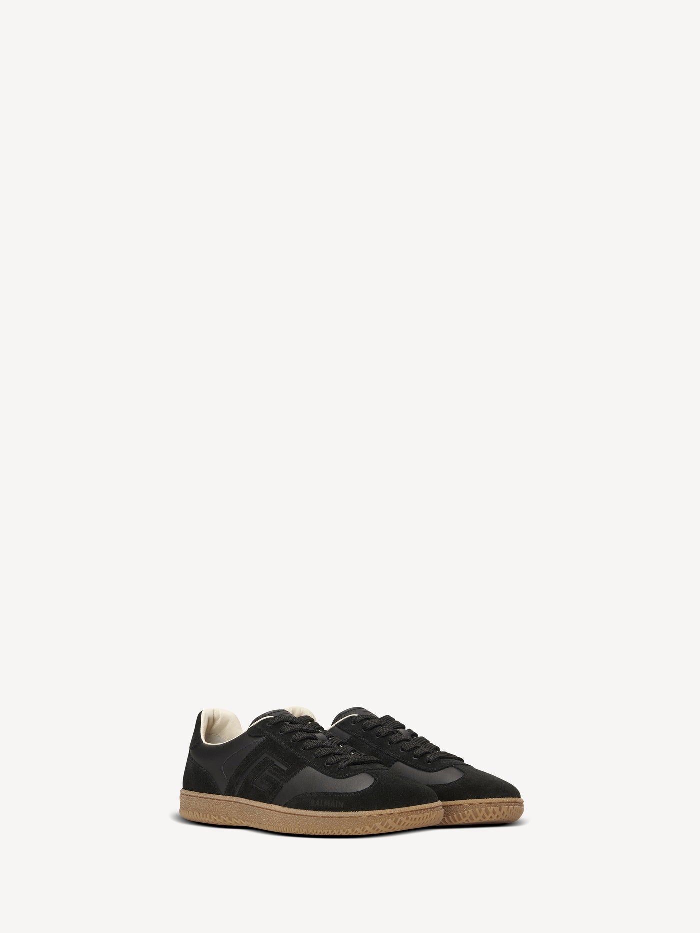 Baskets Balmain Swan en cuir lisse et suédé