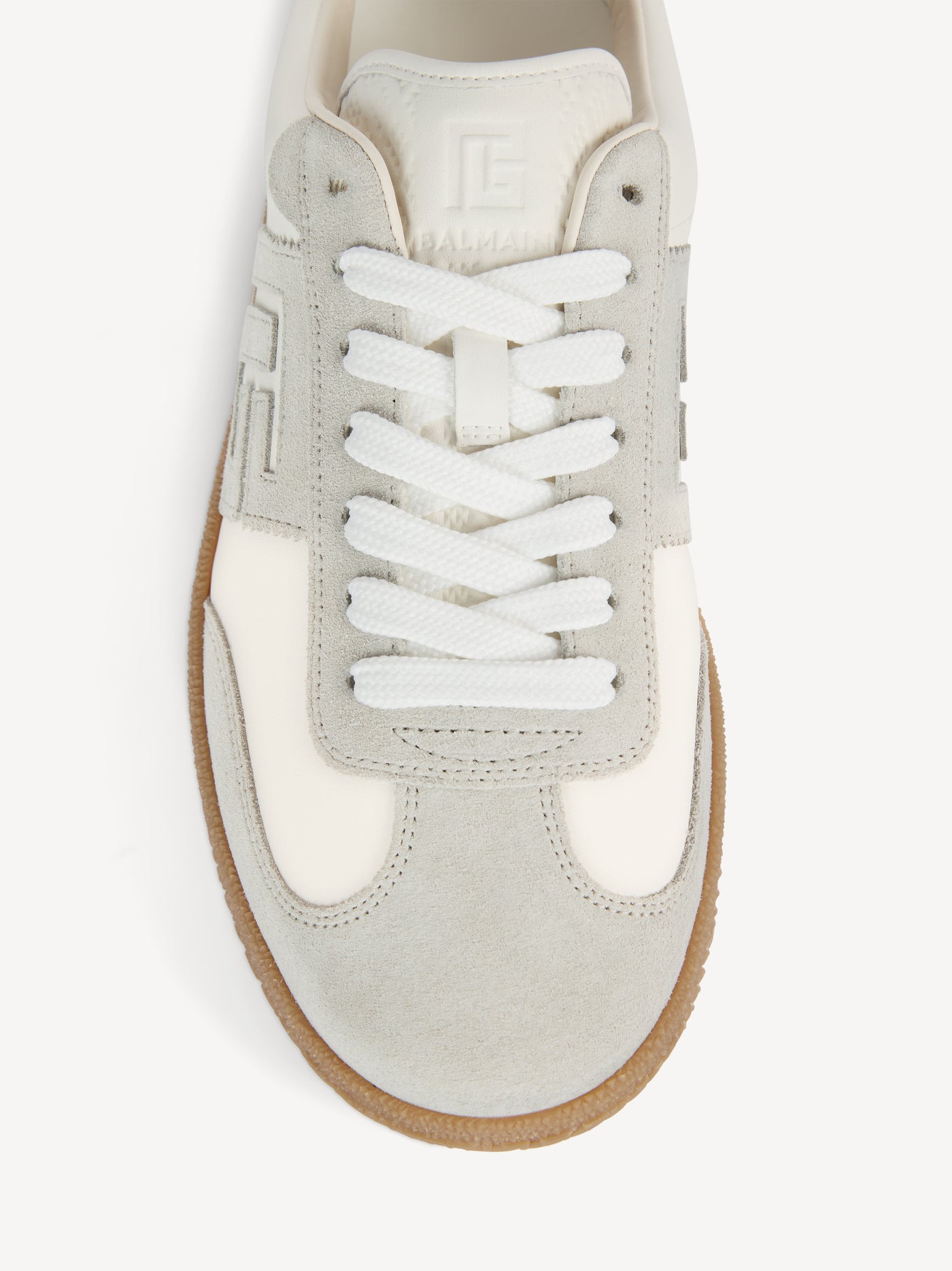 Balmain Swan trainers in smooth leather and suede
