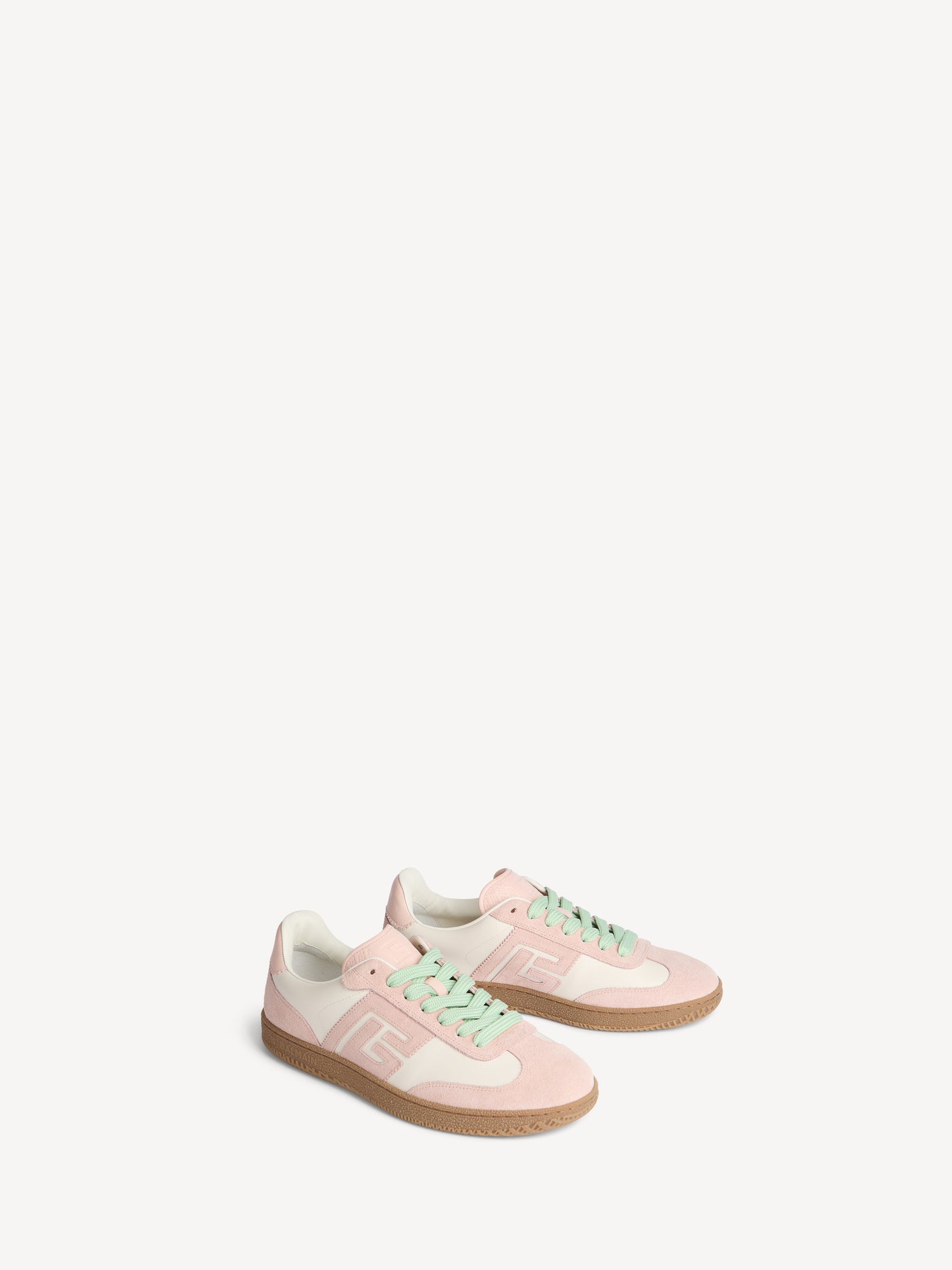 Baskets Balmain Swan en cuir lisse et suédé