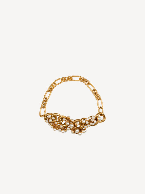 Collana Sync in ottone e perle