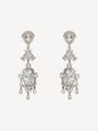 Brass and crystal pendant earrings