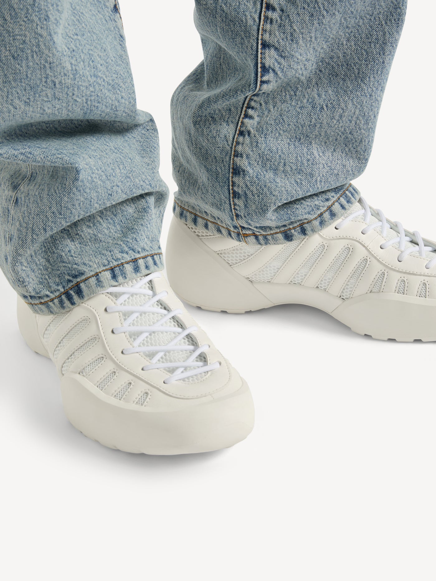 Mid-Top-Sneakers Balmain Canyon aus Glattleder und Mesh