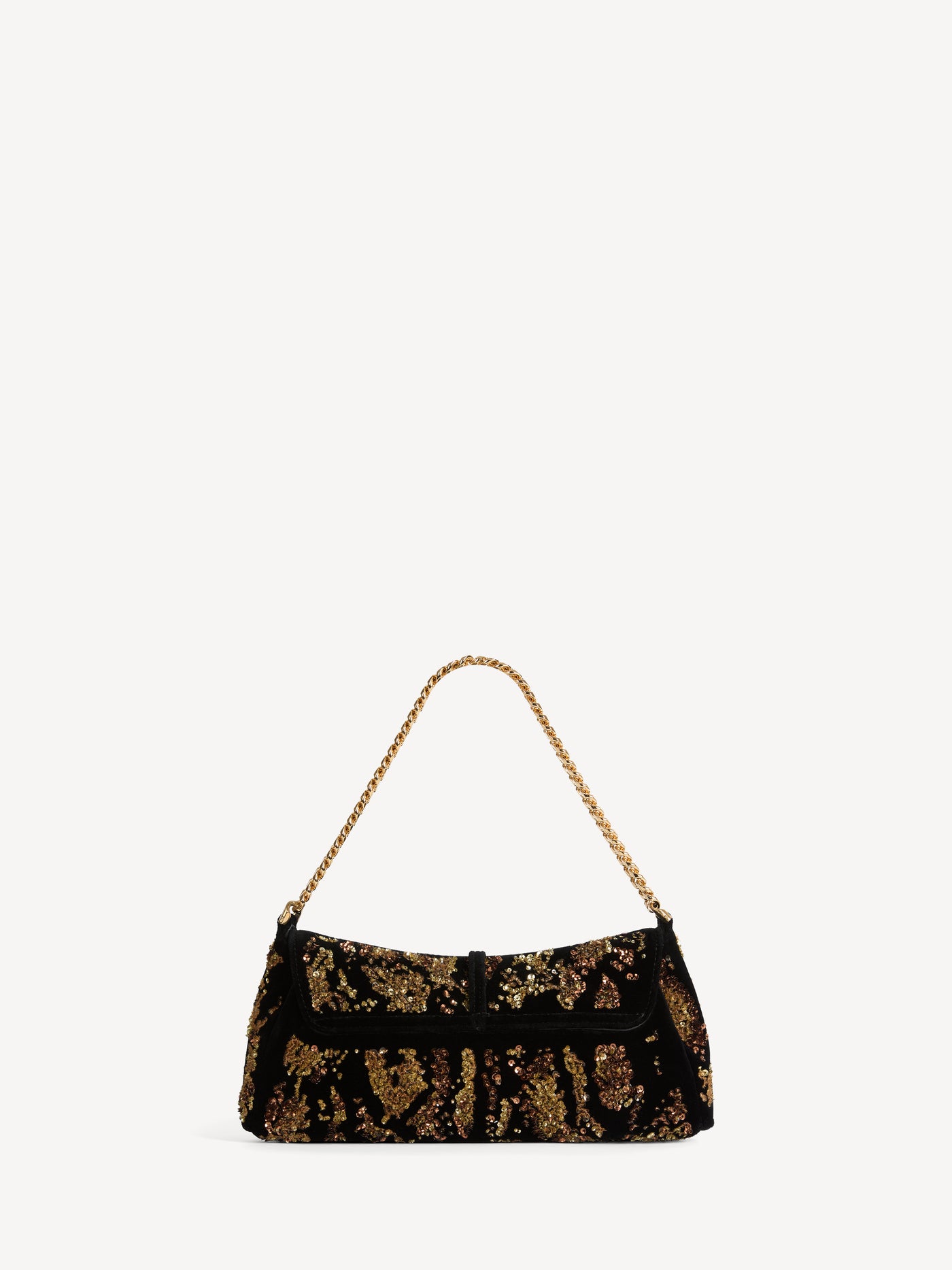 Balmain Metropolis bag in python-effect embroidered velvet