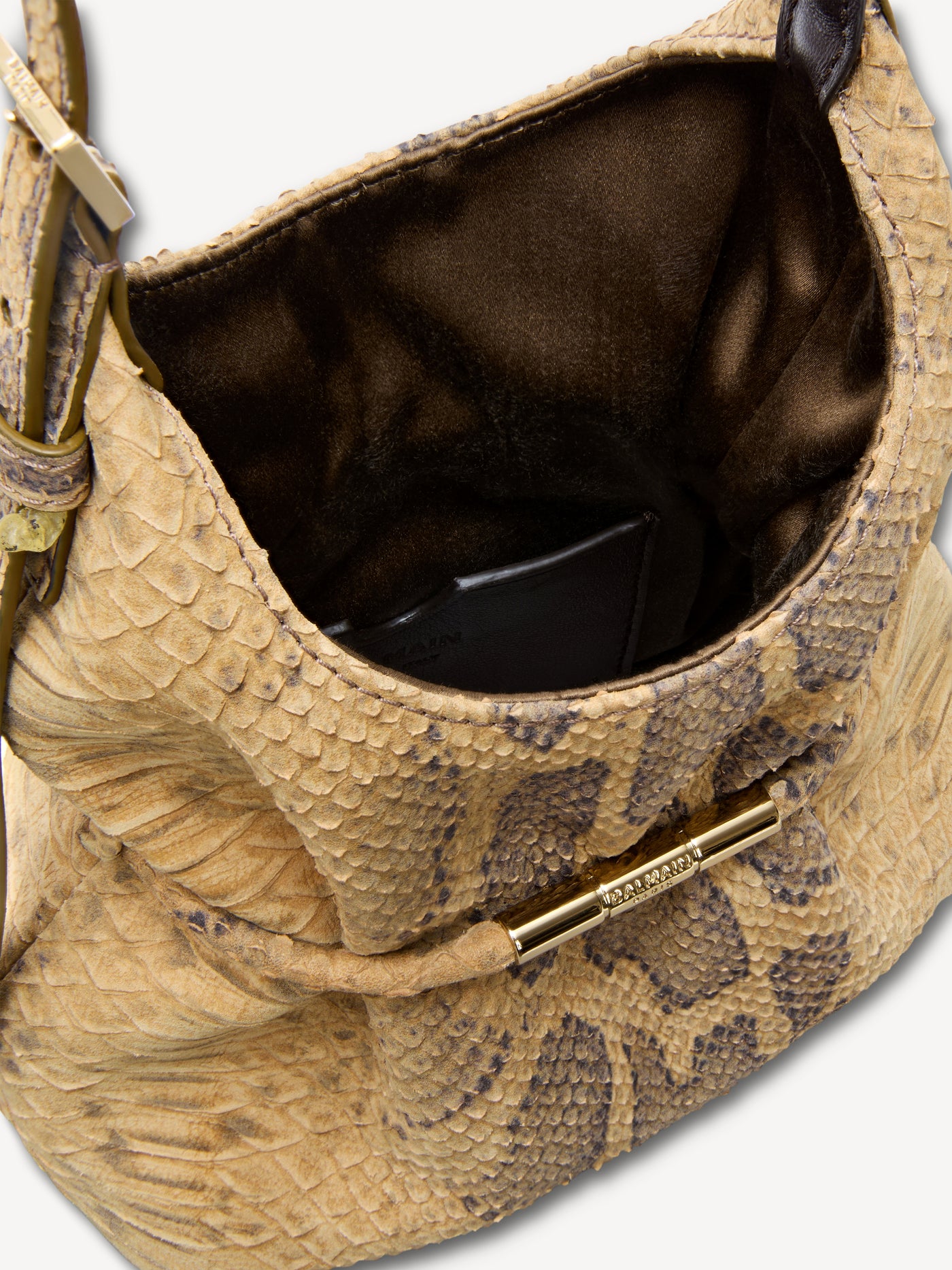 SPHYNX mini bag in python-effect suede