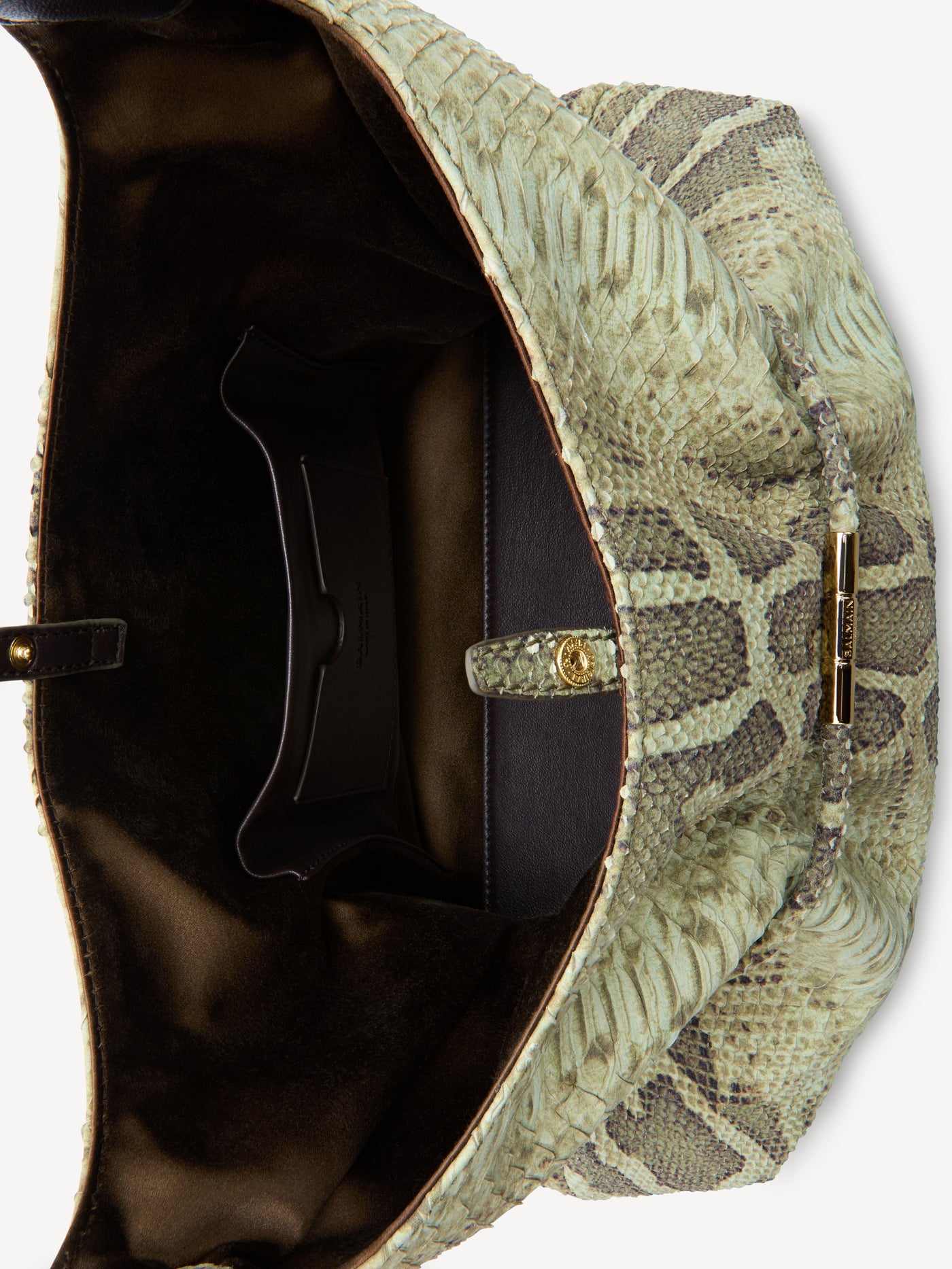 SPHYNX medium bag in python-effect suede