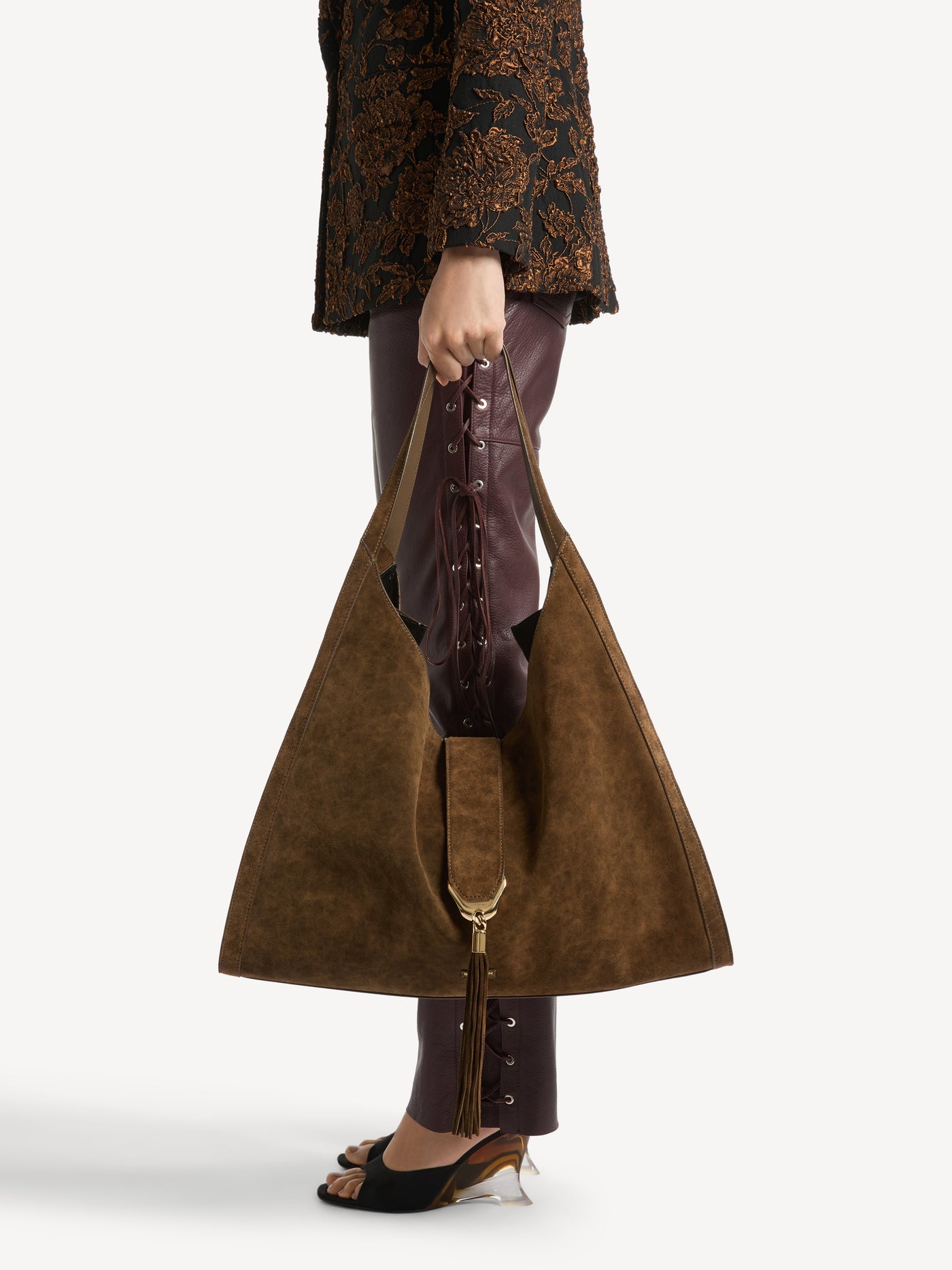 Zabriskie large Hobo bag in suede