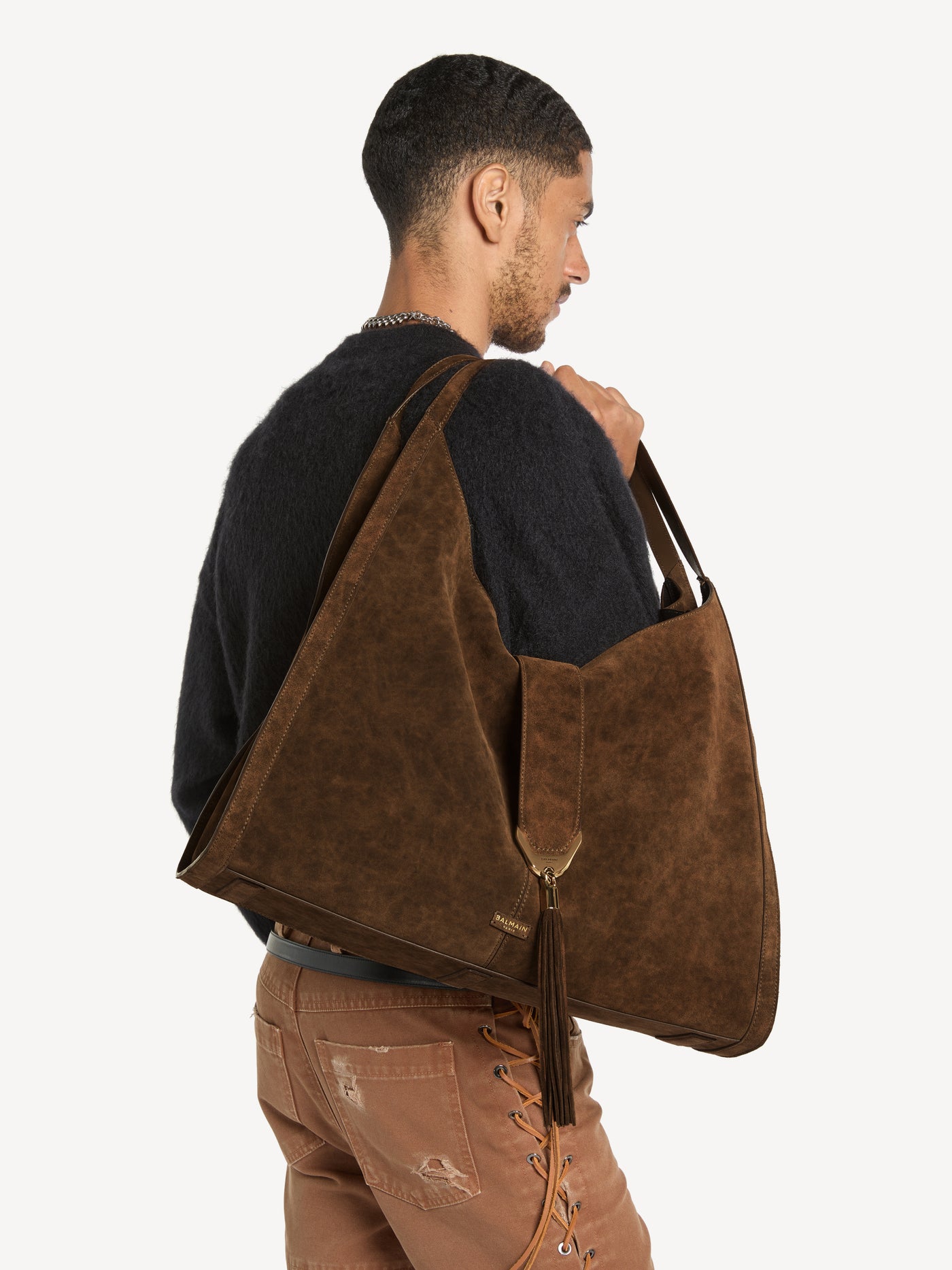 Große Hobo Bag Zabriskie aus Wildleder