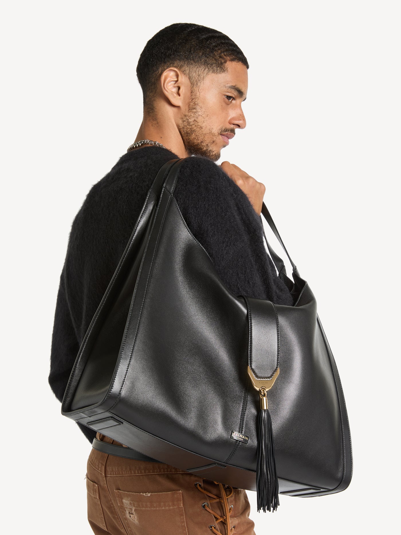 Zabriskie large Hobo bag in smooth leather