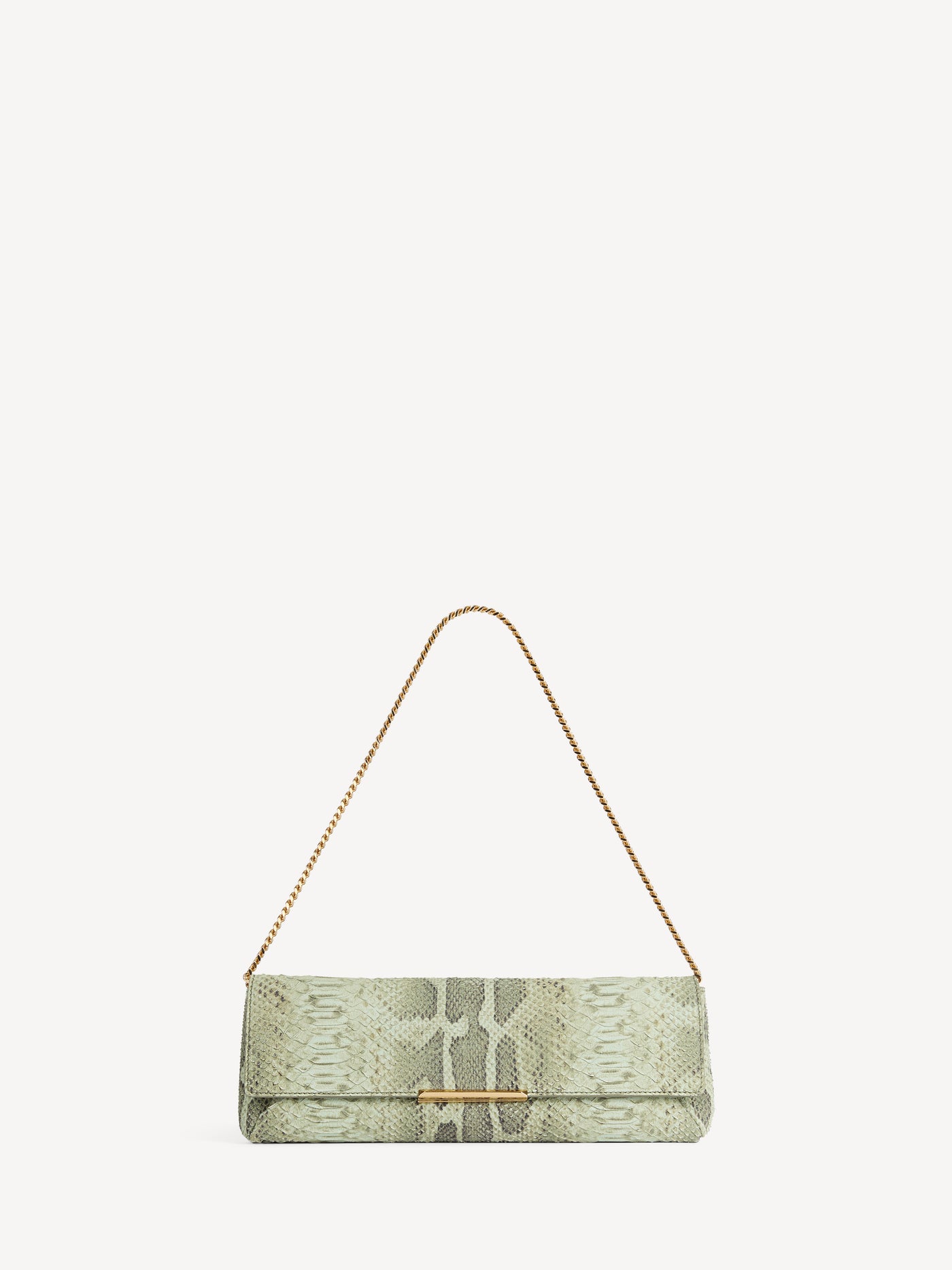 Small Clutch bag in python-effect suede