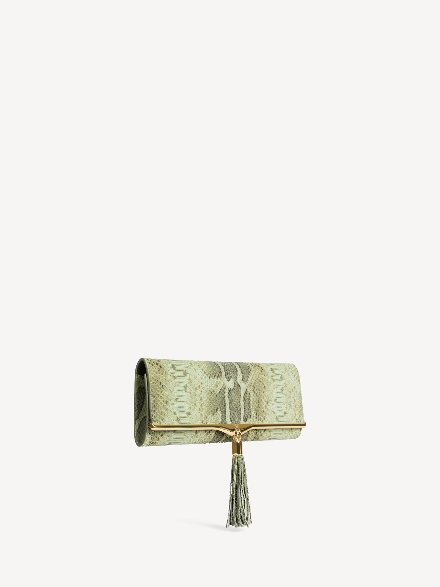 Ophir chain pouch in python-effect suede