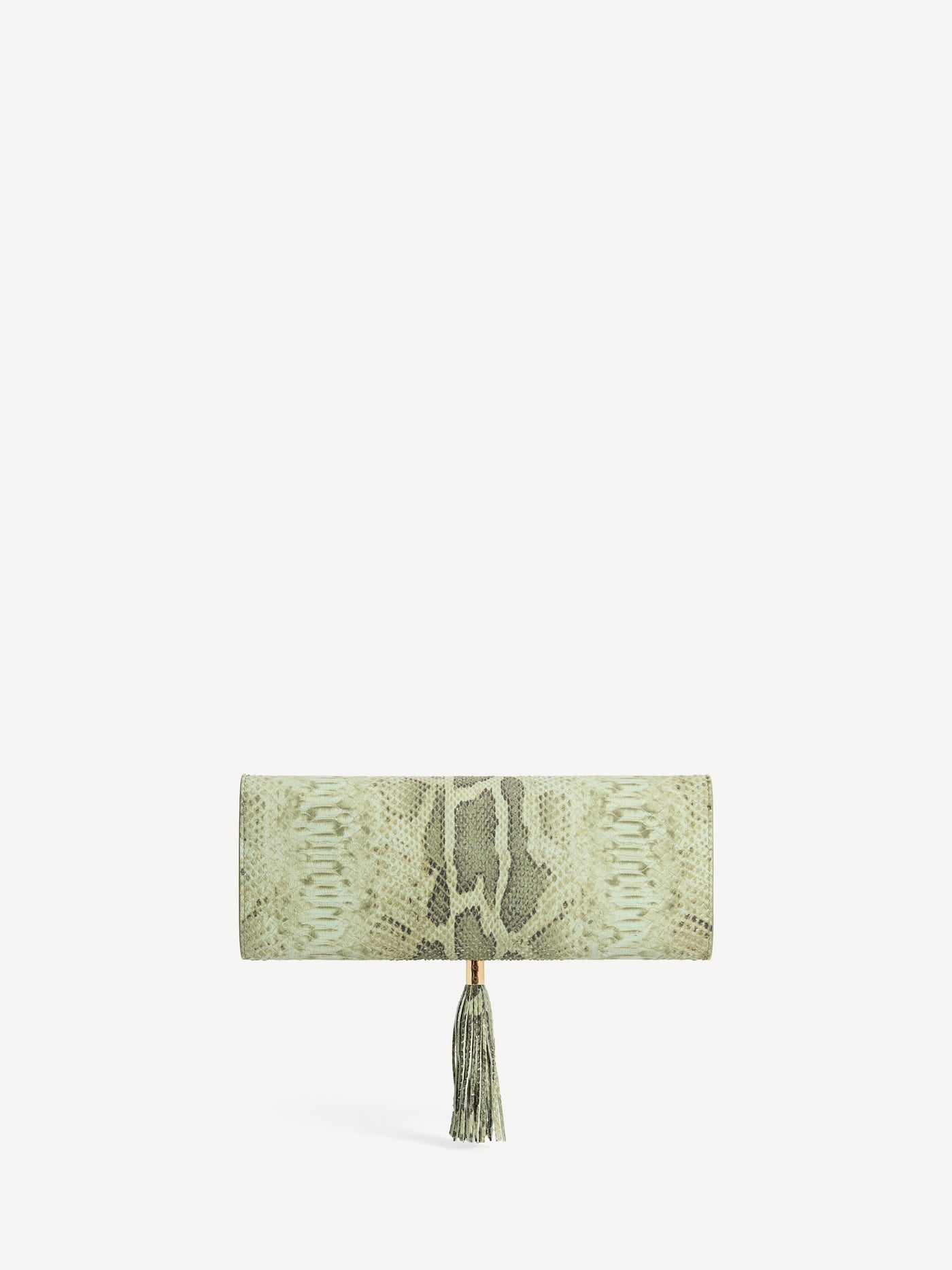 Ophir chain pouch in python-effect suede