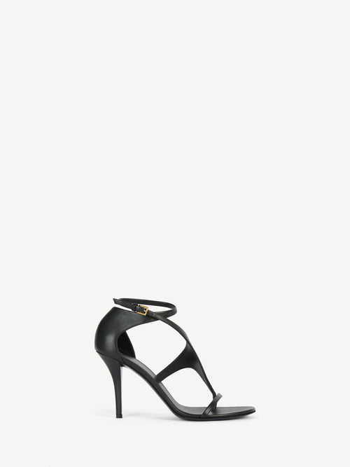Smooth leather toe-post sandals