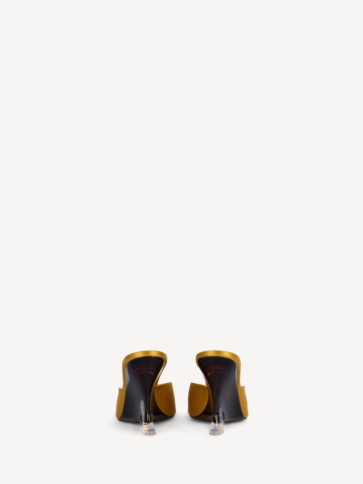 Satin wedge mules