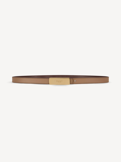 Balmain Belt réversible en cuir lisse