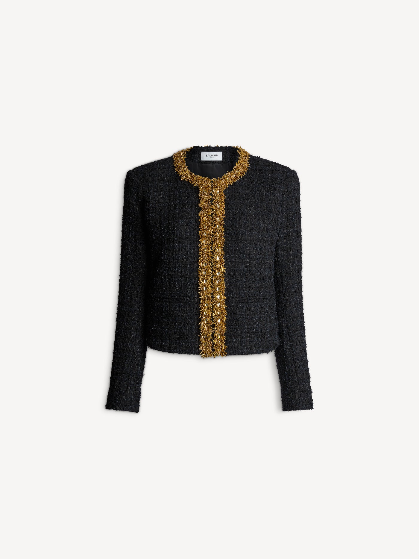 Chaqueta de tweed con bordado
