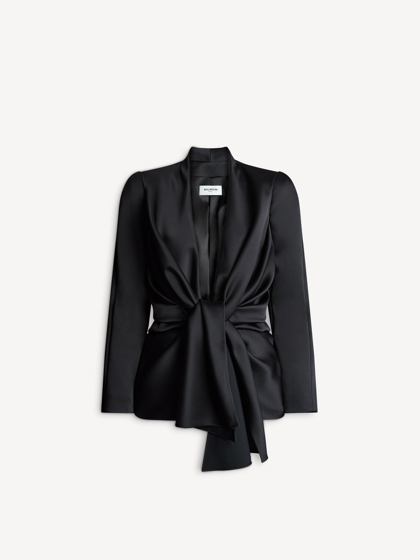 Gebundene Jacke aus Satin-Crêpe