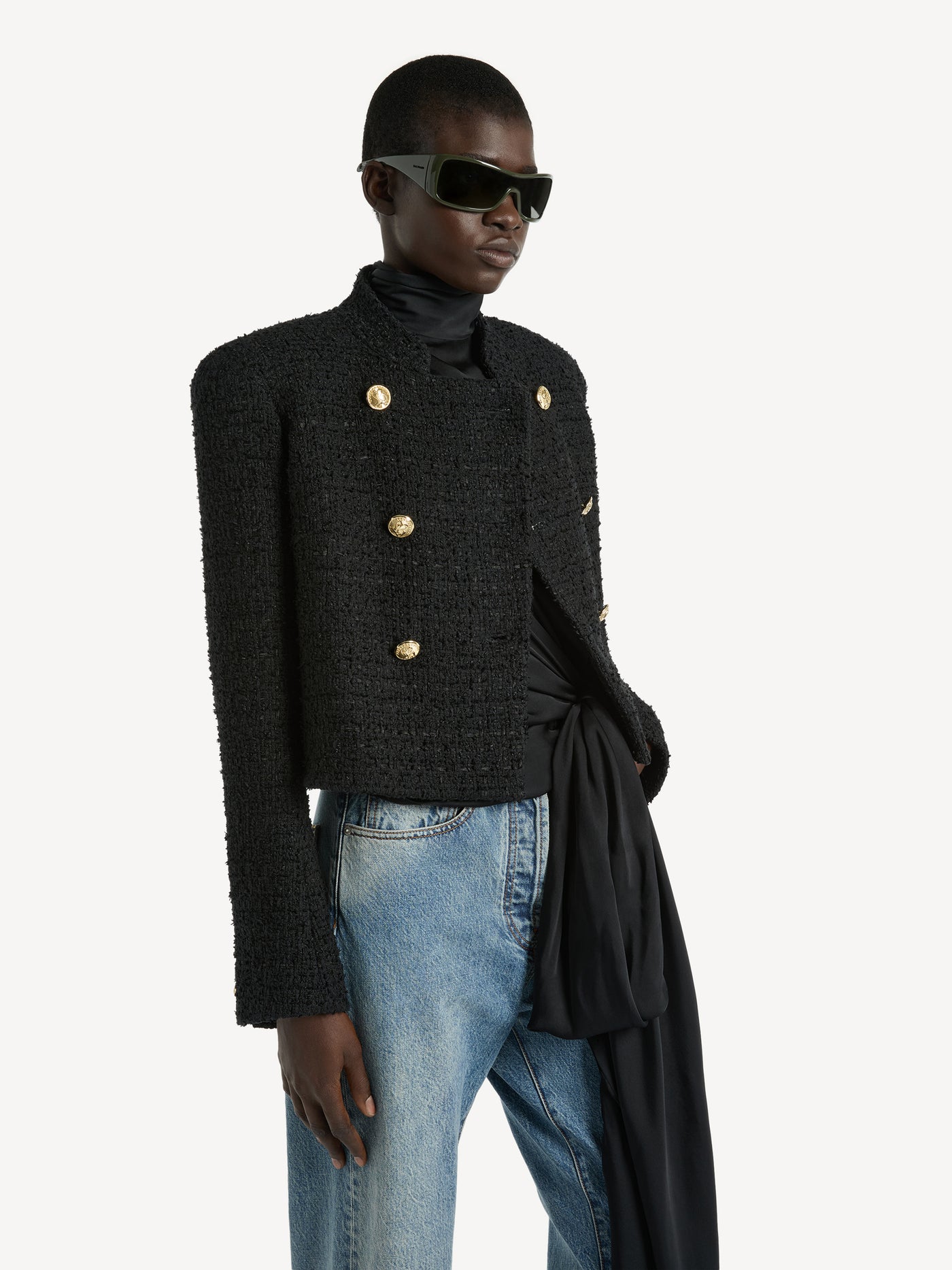 Chaqueta tipo militar de tweed